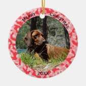 Red Camouflage Camouflage Keramik Ornament (Vorne)