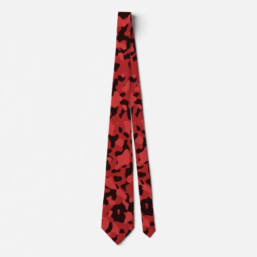 Red Camouflage in Black Accents Krawatte (Vorderseite)