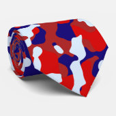 Red Camouflage in Deep Blue und Light Blue Krawatte (Gerollt)