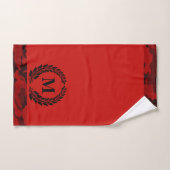 Red Camouflage Mit Monogramm Bath Handtuch Set (Handtuch)