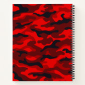 Red Camouflage Notebook Notizblock (Rückseite)