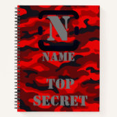 Red Camouflage Notebook Notizblock (Vorderseite)