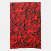 Red Camouflage Pattern Geschirrtuch (Vertikal)