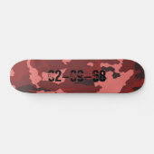Red camouflage pattern skateboard (Horizontal)
