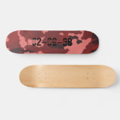 Red camouflage pattern skateboard (Horizontal)