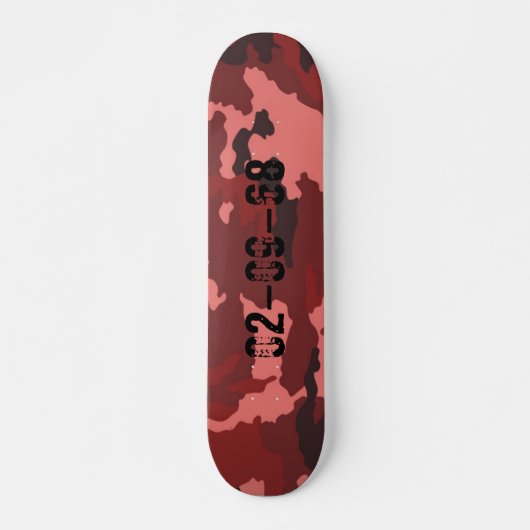 Red camouflage pattern skateboard (Vorne)