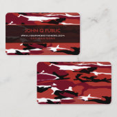 Red Camouflage Pattern Visitenkarte (Vorne/Hinten)