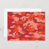 Red Camouflage Postkarte (Vorne/Hinten)