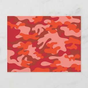 Red Camouflage Postkarte