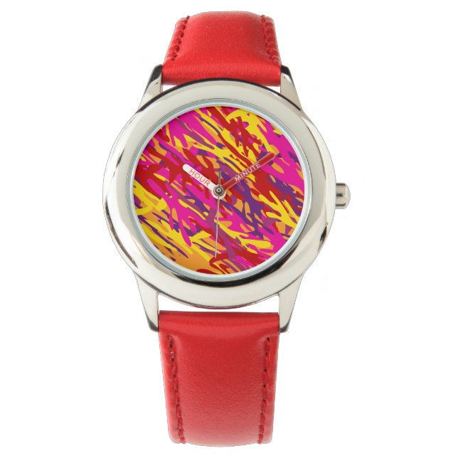 Red Camouflage Watch Armbanduhr (Vorderseite)