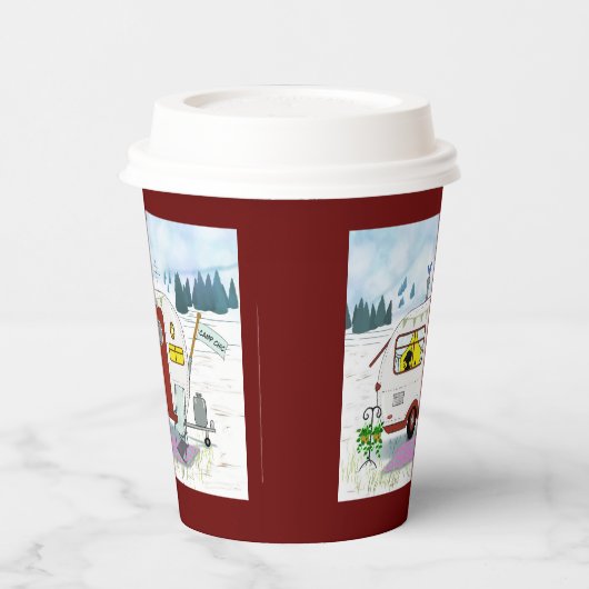 Red Camp Chic Paper Cup Pappbecher (Links)