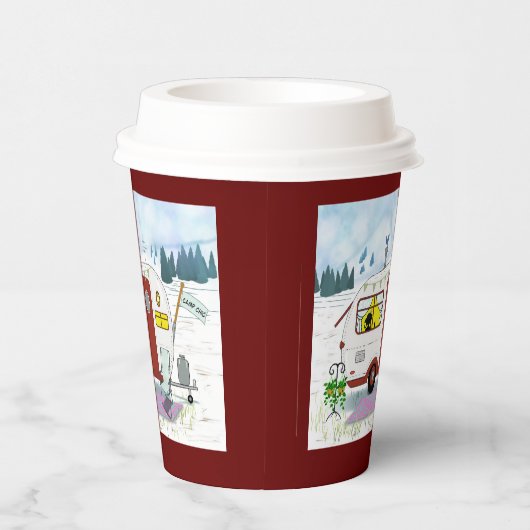 Red Camp Chic Paper Cup Pappbecher (Rechts)