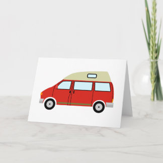 Red Camper Van High Top Mobiles Freiheit Karte
