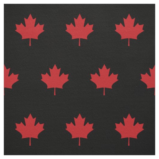 Red Canada leaf - Black Stoff (Muster)