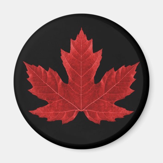 Red Canadian Maple Leaf Magnet (Vorne)