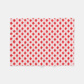 Red Canadian Maple Leaf weißer Hintergrund Fleecedecke (Vorderseite (Horizontal))