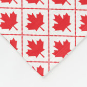 Red Canadian Maple Leaf weißer Hintergrund Fleecedecke (Ecke)