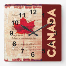 red canadian maple leaf with athem canada