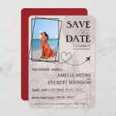 Red Cancun Pass Save the Date (Vorne/Hinten)