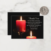 Red Candle Light Danke Card Mitteilungskarte (Vorderseite/Rückseite Beispiel)