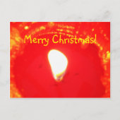 Red Candlelight Flame , Kerze, Frohe Weihnachten (Vorderseite)