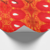 Red Candlelight Flame Kerzen Weihnachtsbeleuchtung Geschenkpapier (Ecke)