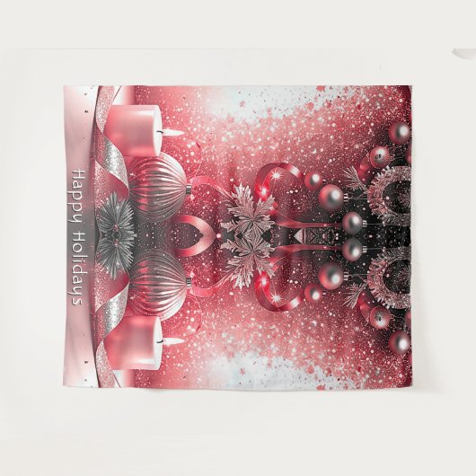 Red Candles Decorative Holiday Backdrop Wandteppich (Vorderseite (Horizontal))