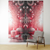 Red Candles Decorative Holiday Backdrop Wandteppich (Beispiel)