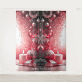 Red Candles Decorative Holiday Backdrop Wandteppich (Vorderseite)