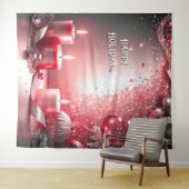 Red Candles Decorative Holiday Backdrop Wandteppich (Beispiel (Horizontal))