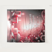 Red Candles Decorative Holiday Backdrop Wandteppich (Vorderseite (Horizontal))
