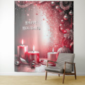 Red Candles Decorative Holiday Backdrop Wandteppich (Beispiel)