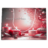 Red Candles Dekorative Weihnachtsgeschenke Große Geschenktüte (Vorderseite)