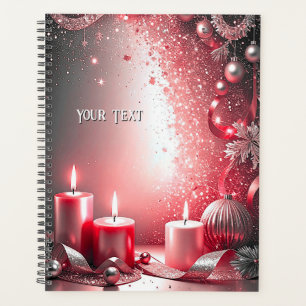 Red Candles Dekorative Weihnachtsplaner Planer