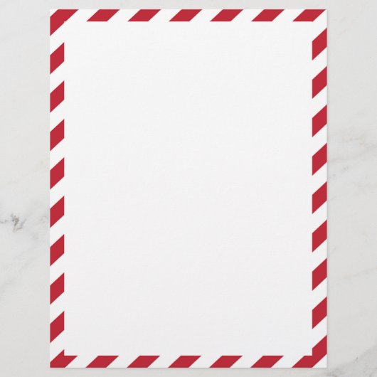 Red Candy Cane Brief an den Weihnachtsmann (Rückseite)