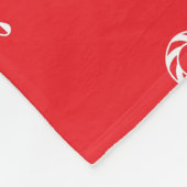Red Candy Cane Fleece Christmas Blanket (Ecke)
