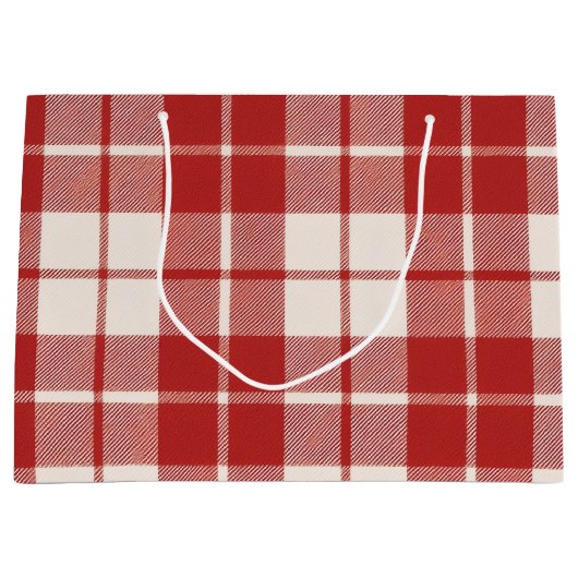 Red Candy Cane Große Geschenktüte (Vorderseite)