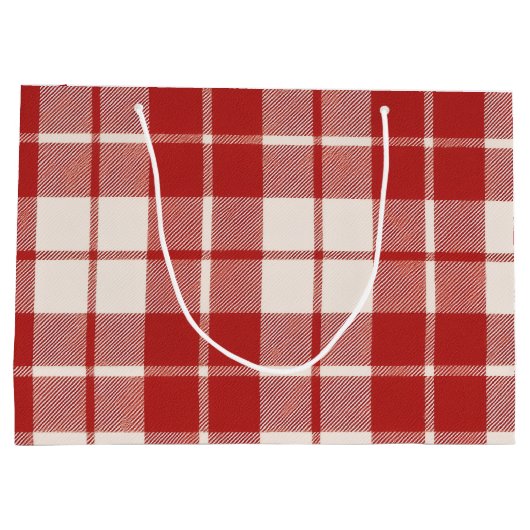 Red Candy Cane Große Geschenktüte (Rückseite)