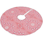 Red Candy Cane Kaleidoskop Weihnachtsbaum Röcke Polyester Weihnachtsbaumdecke (Schrägansicht)