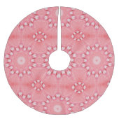 Red Candy Cane Kaleidoskop Weihnachtsbaum Röcke Polyester Weihnachtsbaumdecke (Vorderseite)