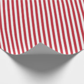 Red Candy Cane Stripe Wrapping Paper Geschenkpapier (Ecke)