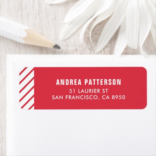 Red Candy Cane Stripes Pattern Urlaub (Insitu)