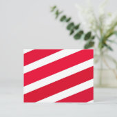 Red Candy Cane Stripes Postkarte (Stehend Vorderseite)