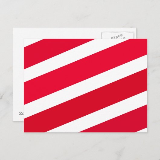 Red Candy Cane Stripes Postkarte (Vorne/Hinten)