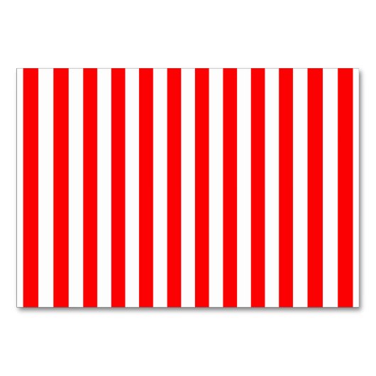 Red Candy Cane Stripes Tischnummer (Rückseite)
