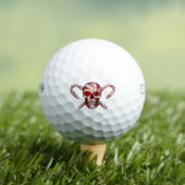 Red Candy Cane Sugar Skull Golf Balls Golfball (Insitu T-Shirt)