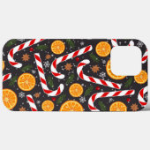 Red Candy Cane Weihnachten Orange iPhone Case Mate (Rückseite (Horizontal))
