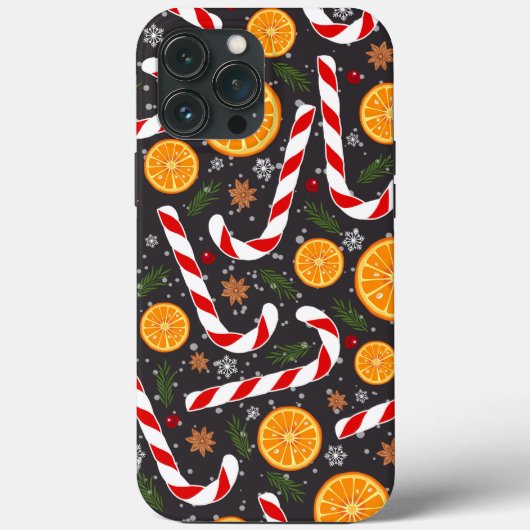 Red Candy Cane Weihnachten Orange iPhone Case Mate (Rückseite)