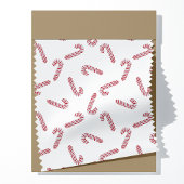 Red Candy Cane Weihnachtsmuster Stoff