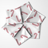 Red Candy Cane Weihnachtsmuster Stoff